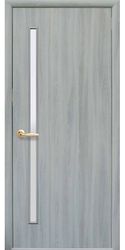 Межкомнатные двери Глория со стеклом сатин, Экошпон  Ясень Патина