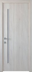 Межкомнатные двери Глория со стеклом сатин, ПВХ DeLuxe Ясень New