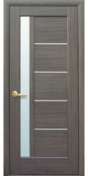 Межкомнатные двери Грета со стеклом сатин, ПВХ DeLuxe Серый