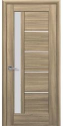 Межкомнатные двери Грета со стеклом сатин, ПВХ DeLuxe Золотой дуб