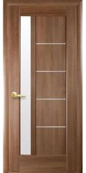 Межкомнатные двери Грета со стеклом сатин, ПВХ DeLuxe Золотая ольха