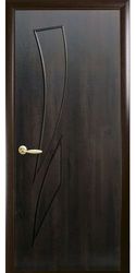 Межкомнатные двери Камея глухое, ПВХ DeLuxe Каштан