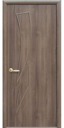 Межкомнатные двери Камея глухое, ПВХ DeLuxe Золотая ольха