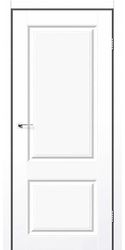 Межкомнатные двери Каролина глухие, ПВХ Delux Білий Матовий