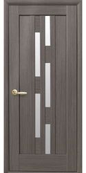 Межкомнатные двери Лаура со стеклом сатин, ПВХ DeLuxe Серый