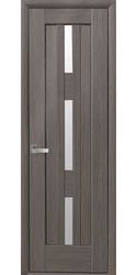 Межкомнатные двери Лаура (600мм) со стеклом сатин, ПВХ DeLuxe Серый