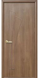 Межкомнатные двери Лилия глухое, ПВХ DeLuxe Золотая ольха