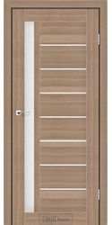 Межкомнатные двери Лондон со стеклом сатин, ПВХ Delux Iталійський Горіх