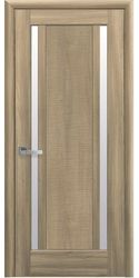 Межкомнатные двери Луиза со стеклом сатин, ПВХ DeLuxe Золотой дуб