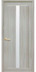 Межкомнатные двери Марти со стеклом сатин, Экошпон  Ясень патина