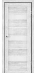Межкомнатные двери Мехико со стеклом сатин, ПВХ Delux Сандал