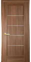 Межкомнатные двери Вена со стеклом сатин, ПВХ DeLuxe Вільха Італійська