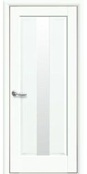Межкомнатные двери Премьера со стеклом сатин, Premium Белый матовый