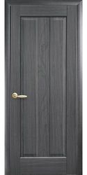 Межкомнатные двери Премьера глухое с гравировкой, ПВХ DeLuxe Серый