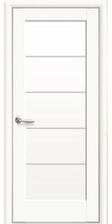 Межкомнатные двери Вена со стеклом сатин, Premium Білий Матовий