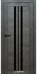 Межкомнатные двери SD-107, PVC Бетон темний