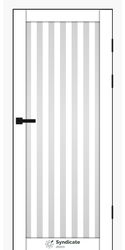 Межкомнатные двери SD-125, PVC Білий оксамит