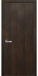 Межкомнатные двери Лайн Стандарт глухое, ПВХ DeLuxe Каштан