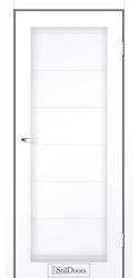 Межкомнатные двери Торонто глухие, ПВХ Delux Белый Матовый