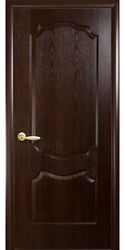 Межкомнатные двери Вензель глухое, ПВХ DeLuxe Каштан
