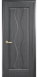 Межкомнатные двери Волна глухое, ПВХ DeLuxe Серый