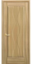 Межкомнатные двери Волна глухое, ПВХ DeLuxe Золотой дуб