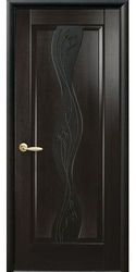 Межкомнатные двери Волна, ПВХ DeLuxe Венге new