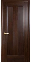 Межкомнатные двери Премьера глухое, ПВХ DeLuxe Каштан