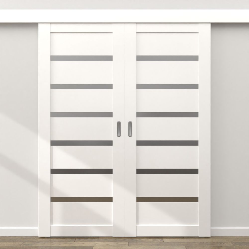 Раздвижные двери двойные Леона белый матовый razdvignie_dveri26