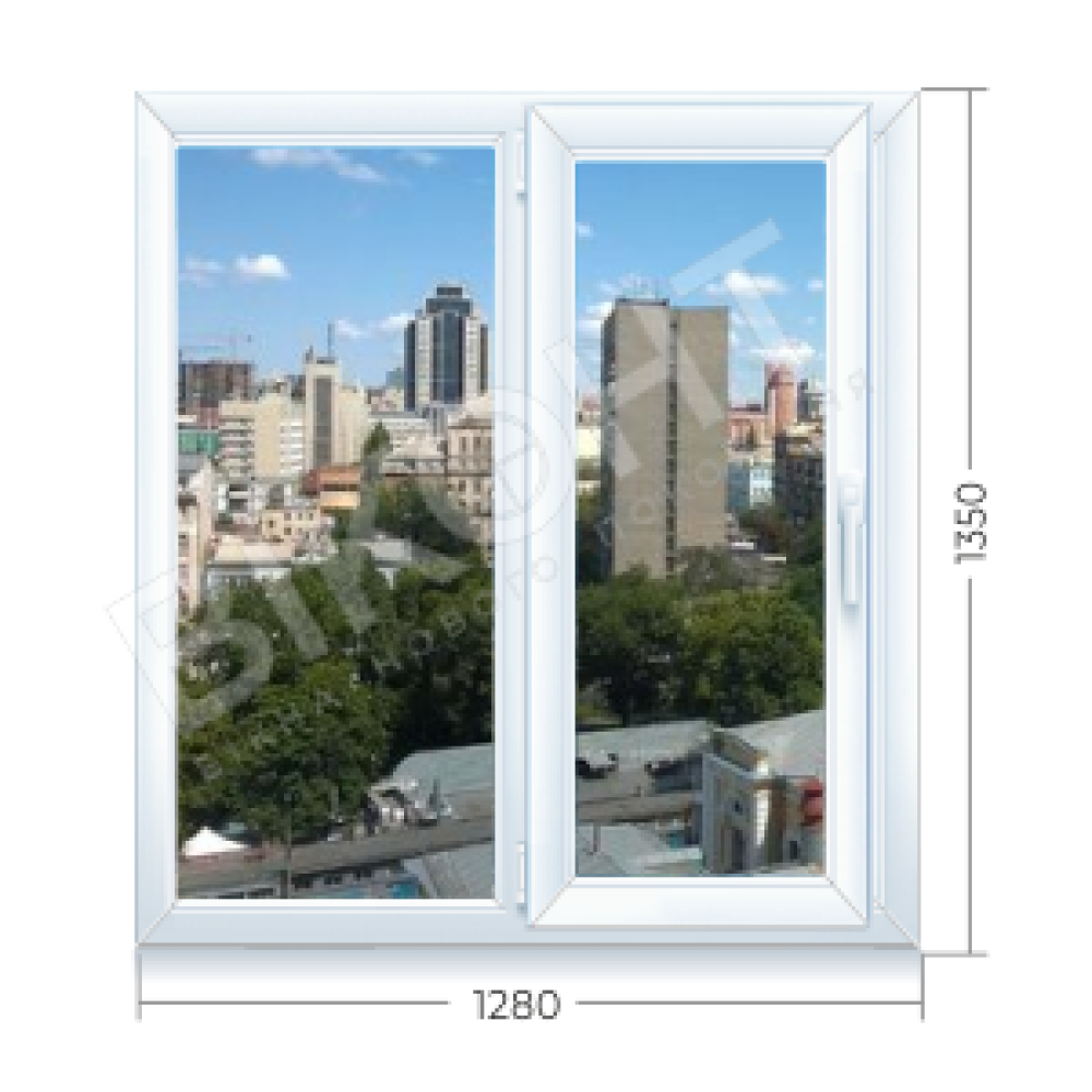Металлопластиковое окно Kommerling (Trocal) в хрущевку kommerling-trocal-1