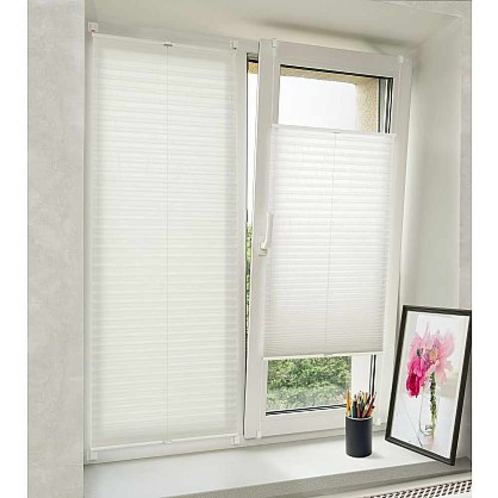 Штора плиссе Стандарт Basic crush, кремовый  galuzi_plise6