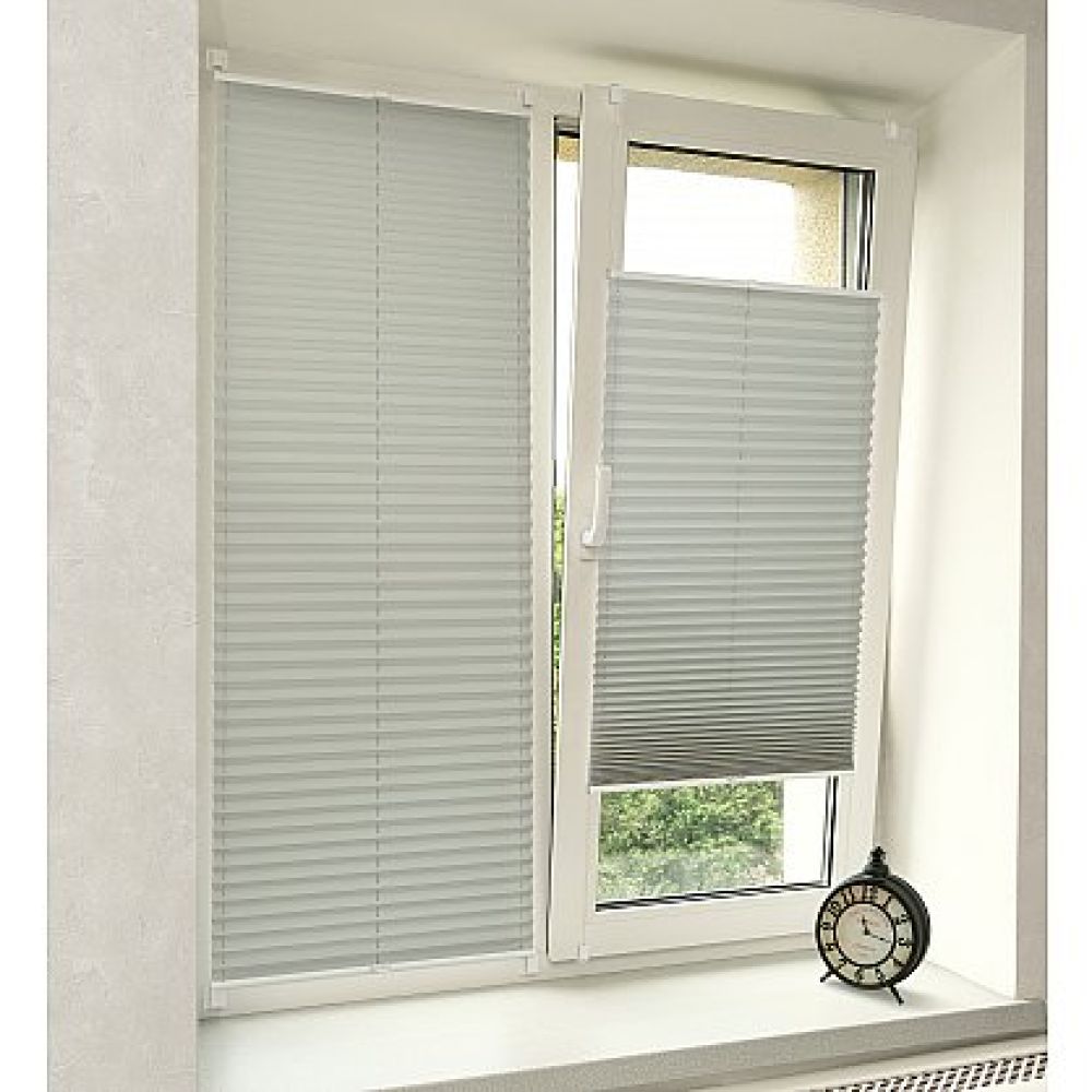 Штора плиссе Basic uni, серый galuzi_plise5