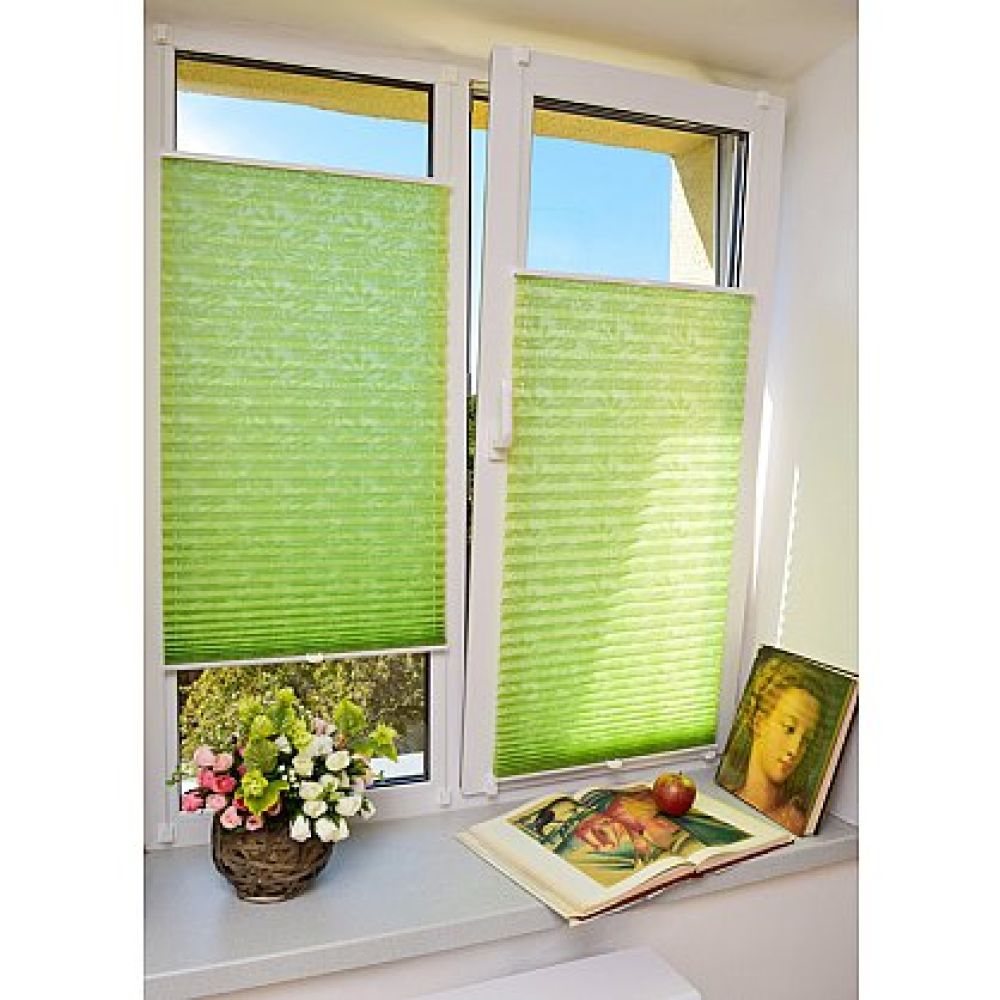 Штора плиссе "Зеленый янтар" galuzi_plise28