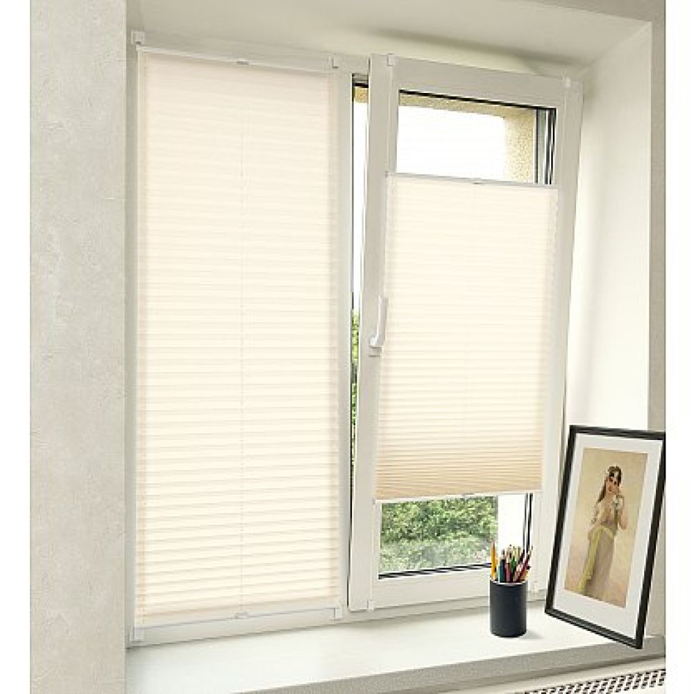 Штора плиссе Basic uni, кремовый galuzi_plise3