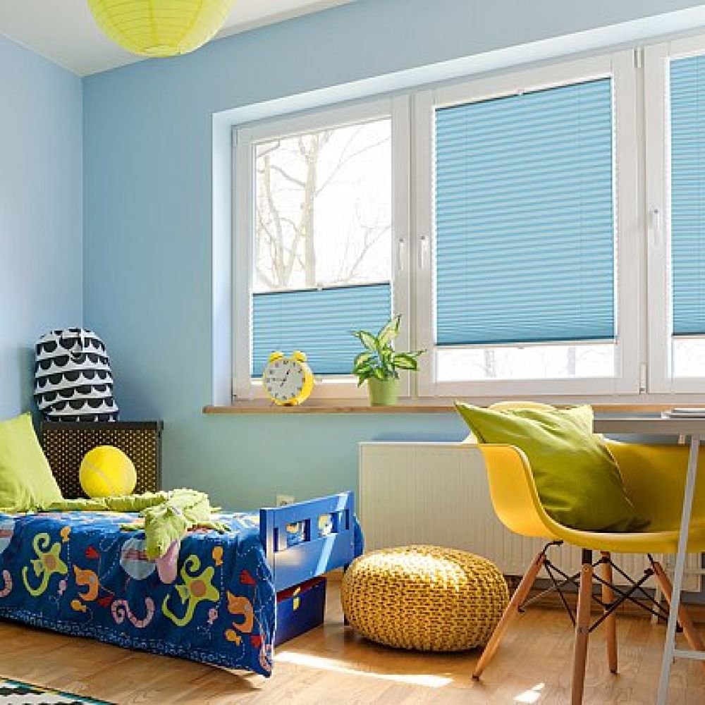 Штора плиссе "Плайн бирюзовый" galuzi_plise22