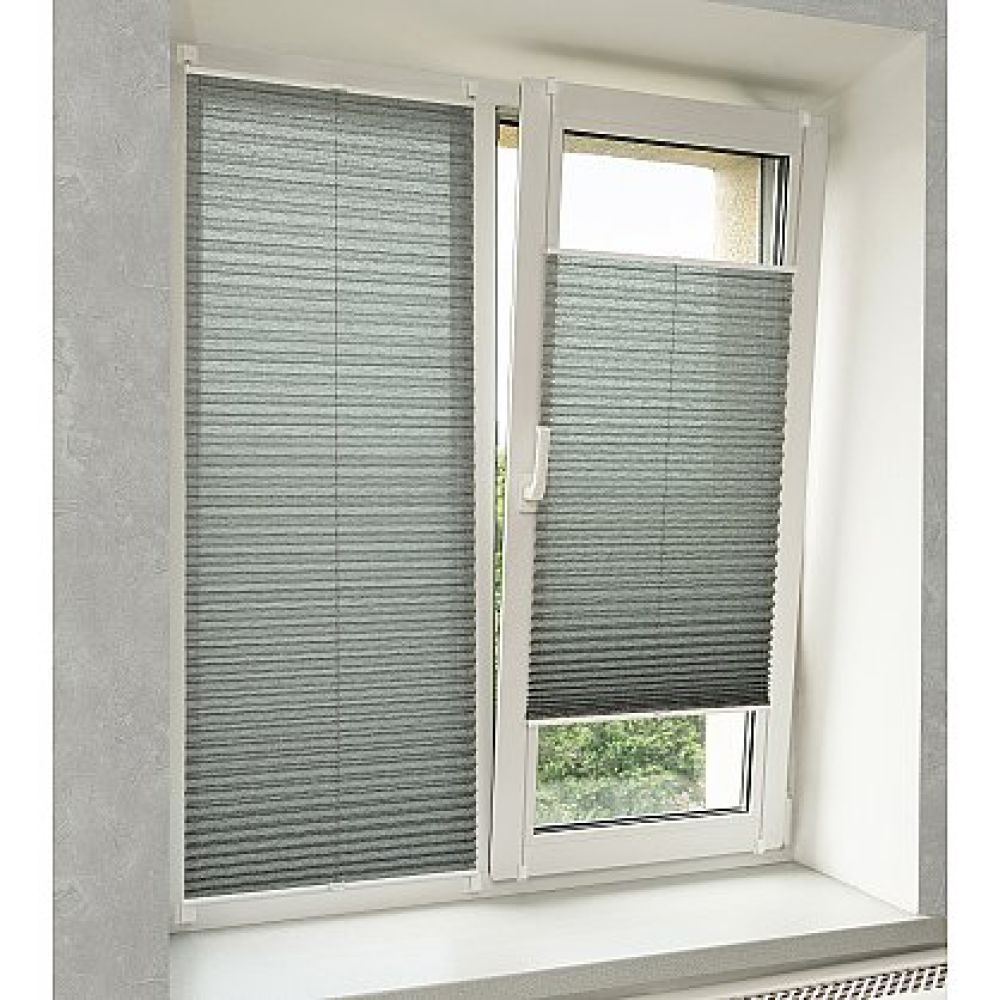 Штора плиссе Walnut, антрацит galuzi_plise25