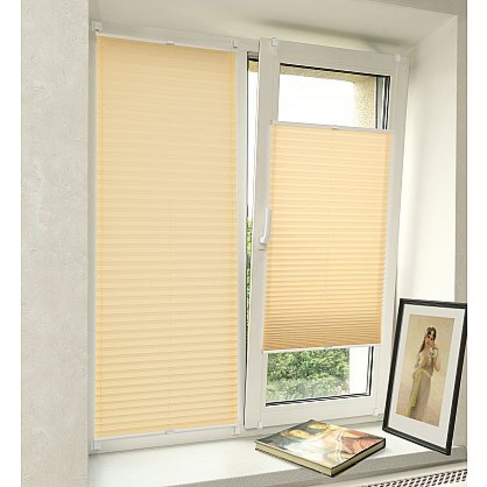 Штора плиссе Basic uni, бежевый galuzi_plise4