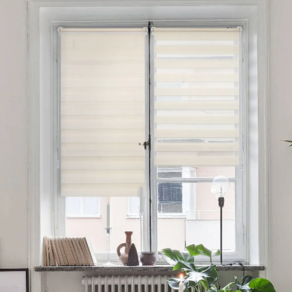 Рулонная штора / Жалюзи День-Ночь Софт Молочный galuzi_den_noch37