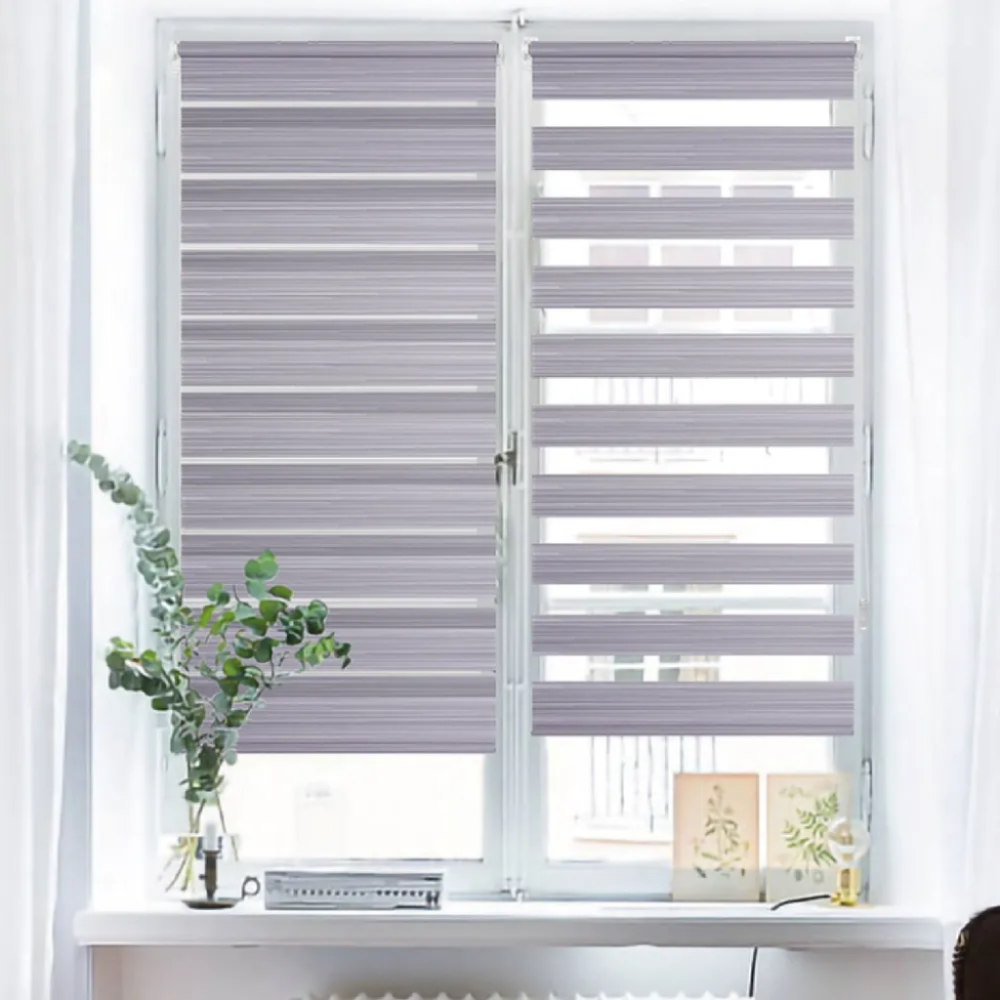 Рулонная штора / Жалюзи День-Ночь Серый Меланж galuzi_den_noch42