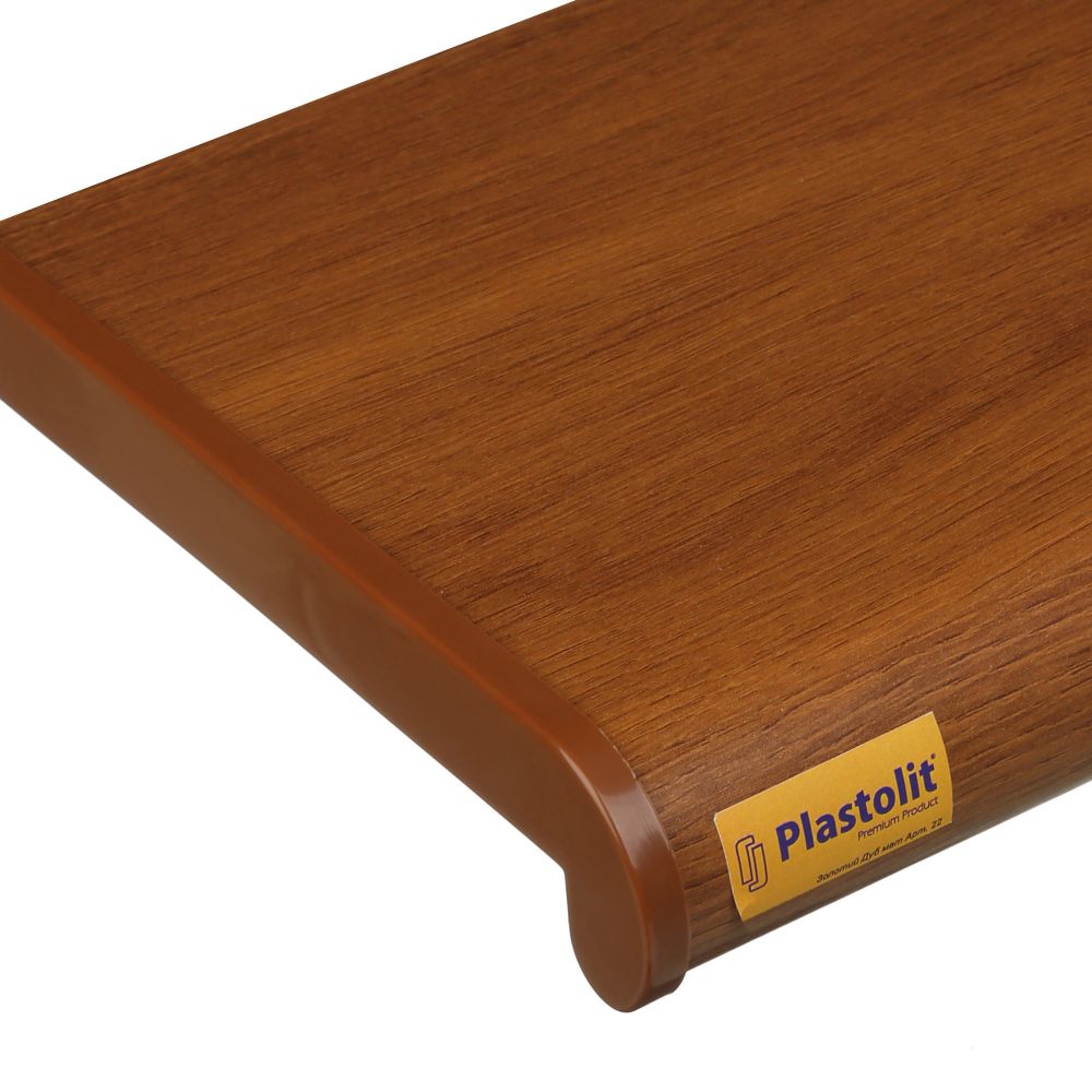 Подоконник пластиковый Plastolit (Пластолит) золотой дуб матовый podokonik_plastikoviy19