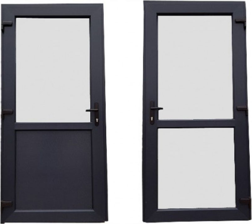 Металлопластиковые двери одинарные антрацит № 33 plastikovie_dveri33