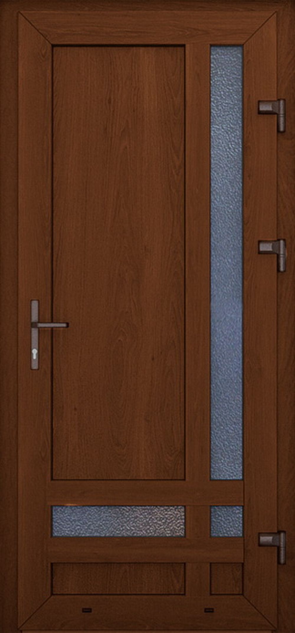 Металлопластиковые двери одинарные орех № 48 plastikovie_dveri48