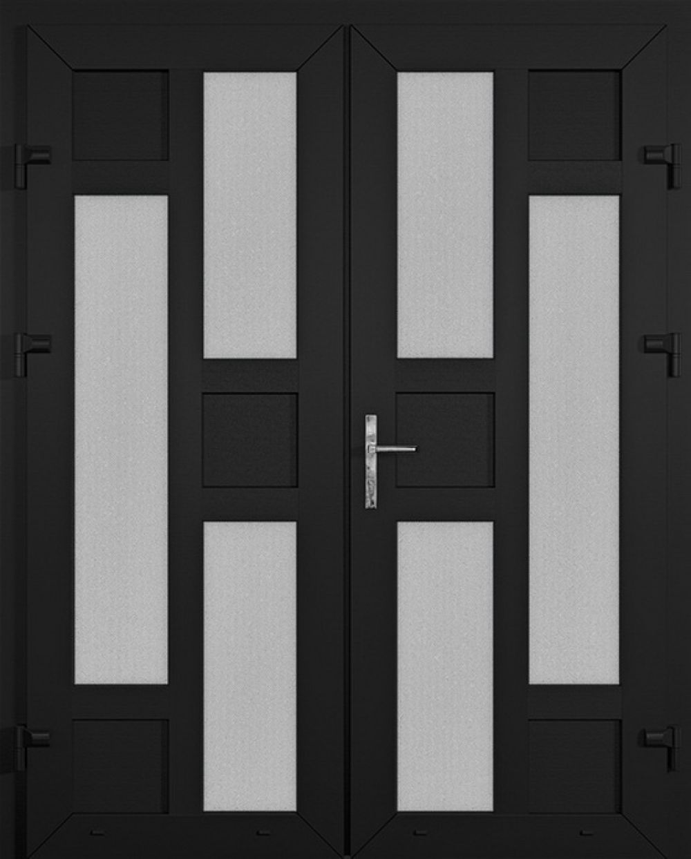 Металлопластиковые двери двойные антрацит № 24 plastikovie_dveri24