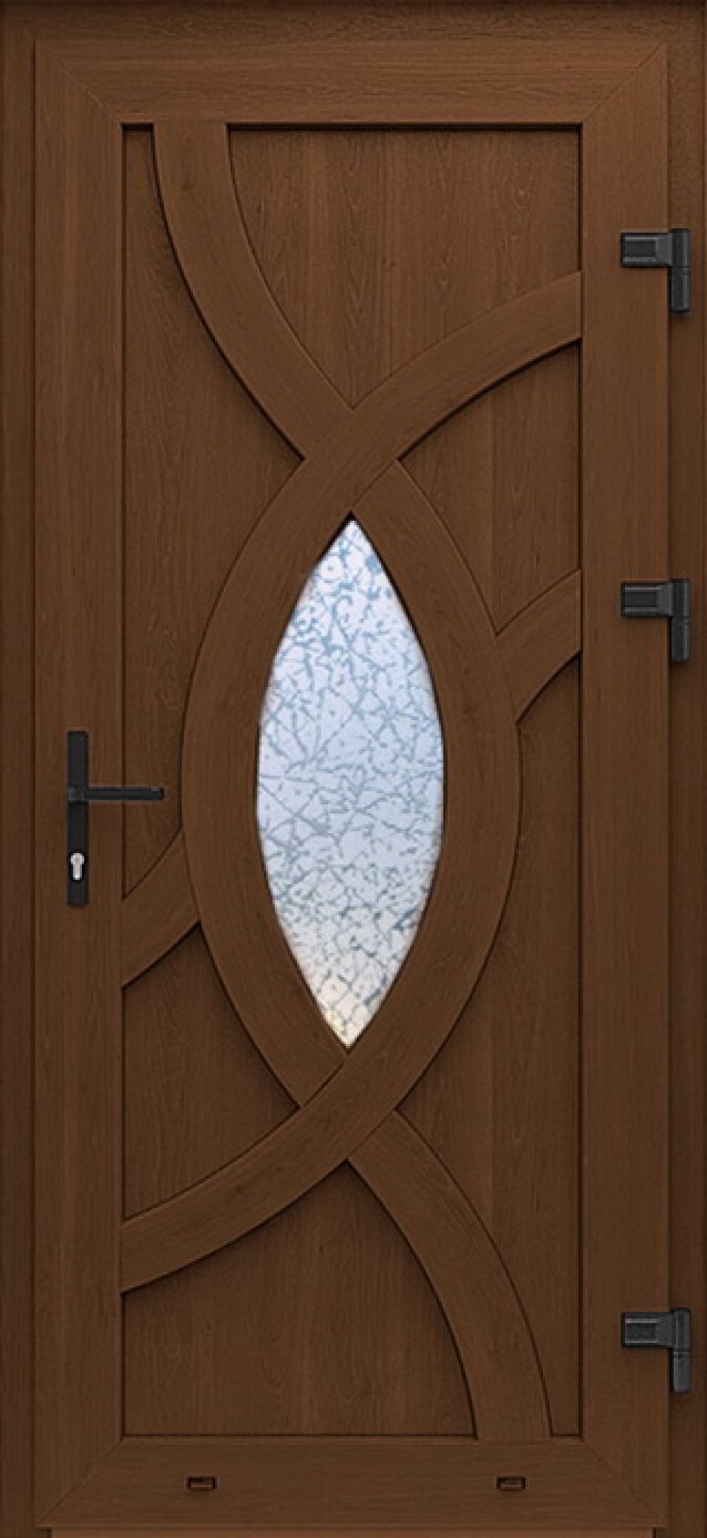 Металлопластиковые двери одинарные золотой дуб № 40 plastikovie_dveri40