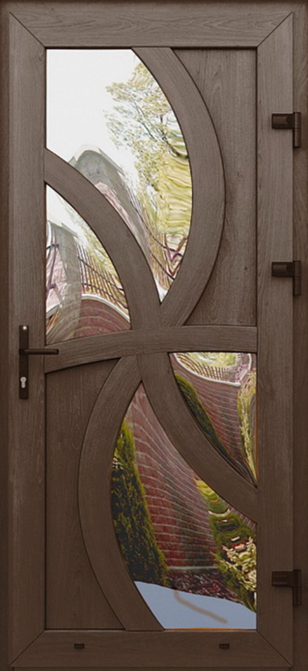 Металлопластиковые двери одинарные венге № 37 plastikovie_dveri37