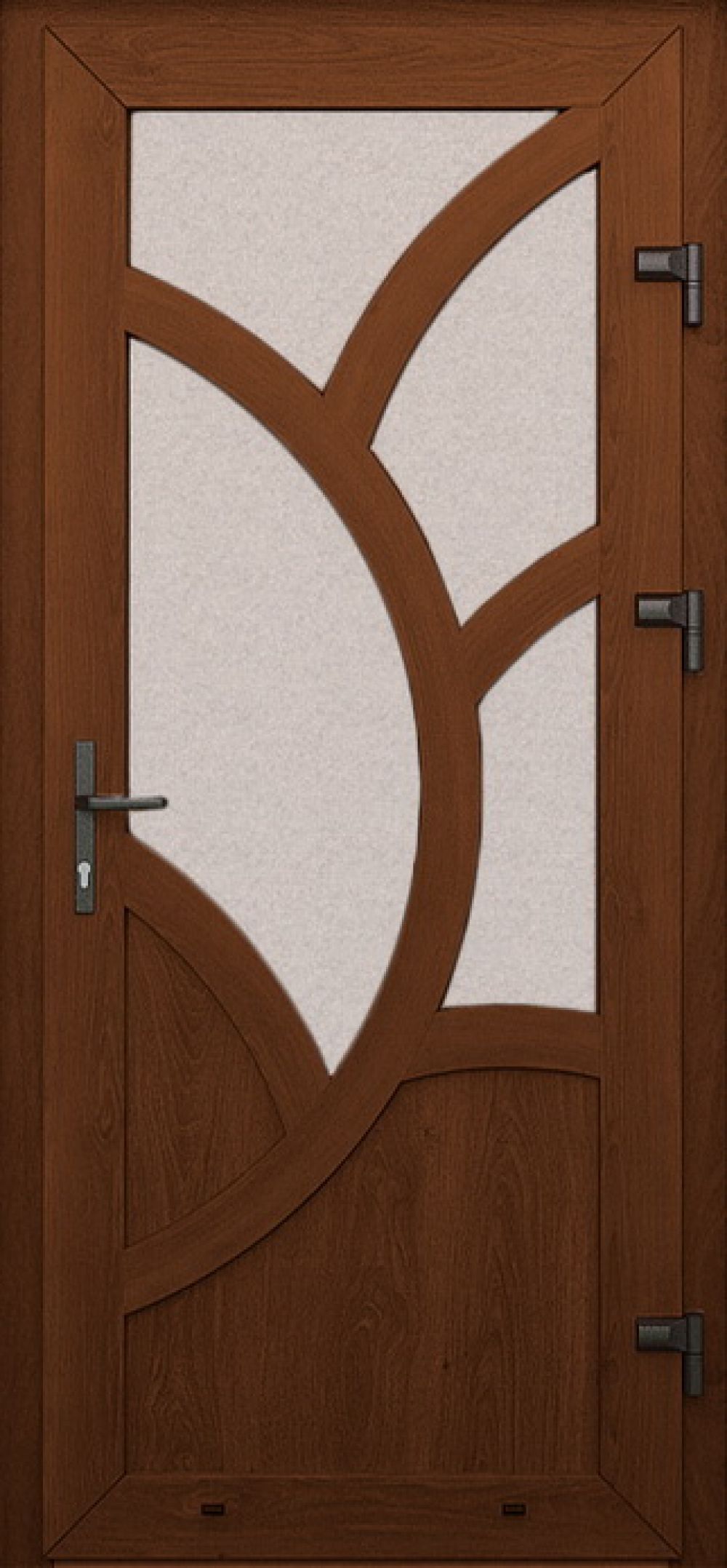 Металлопластиковые двери одинарные орех № 42 plastikovie_dveri42