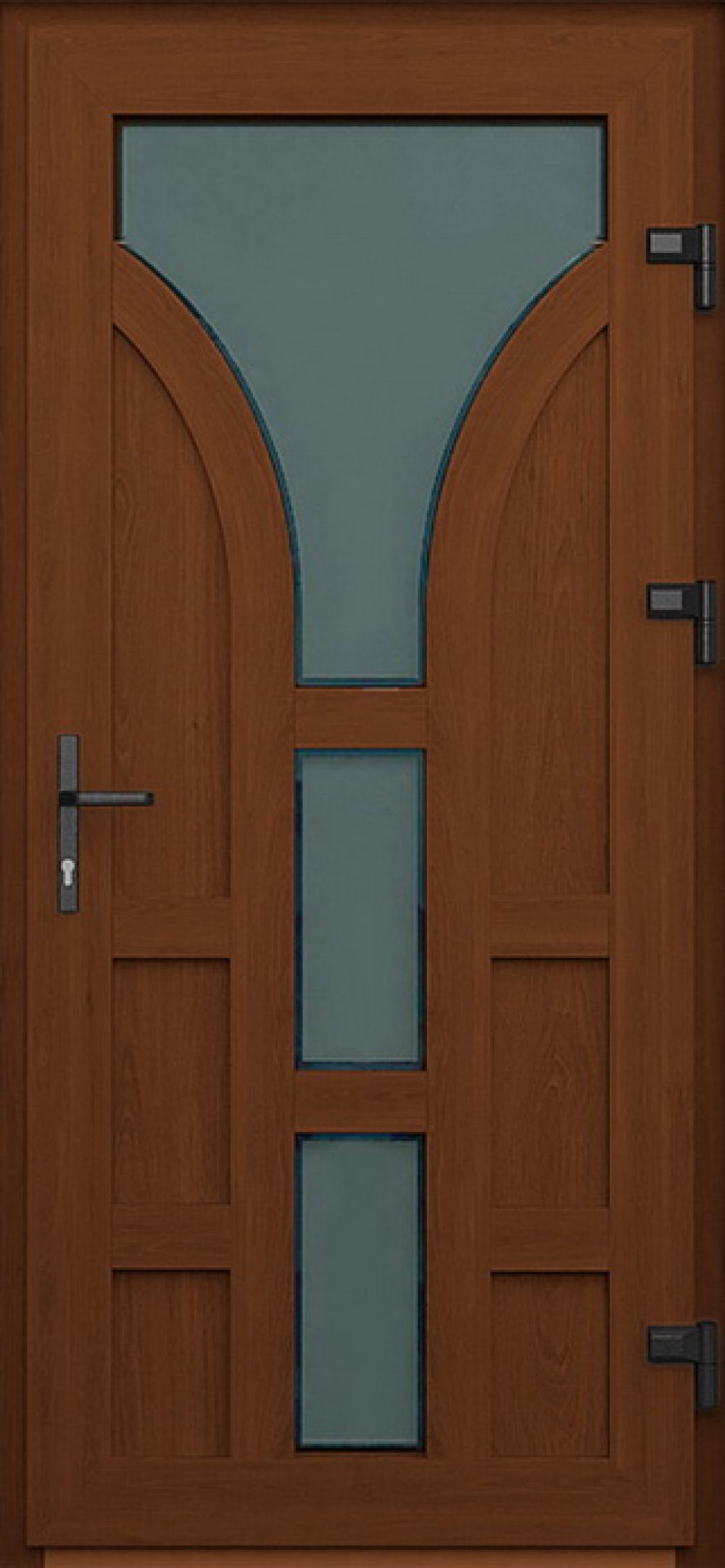 Металлопластиковые двери одинарные орех № 39 plastikovie_dveri39
