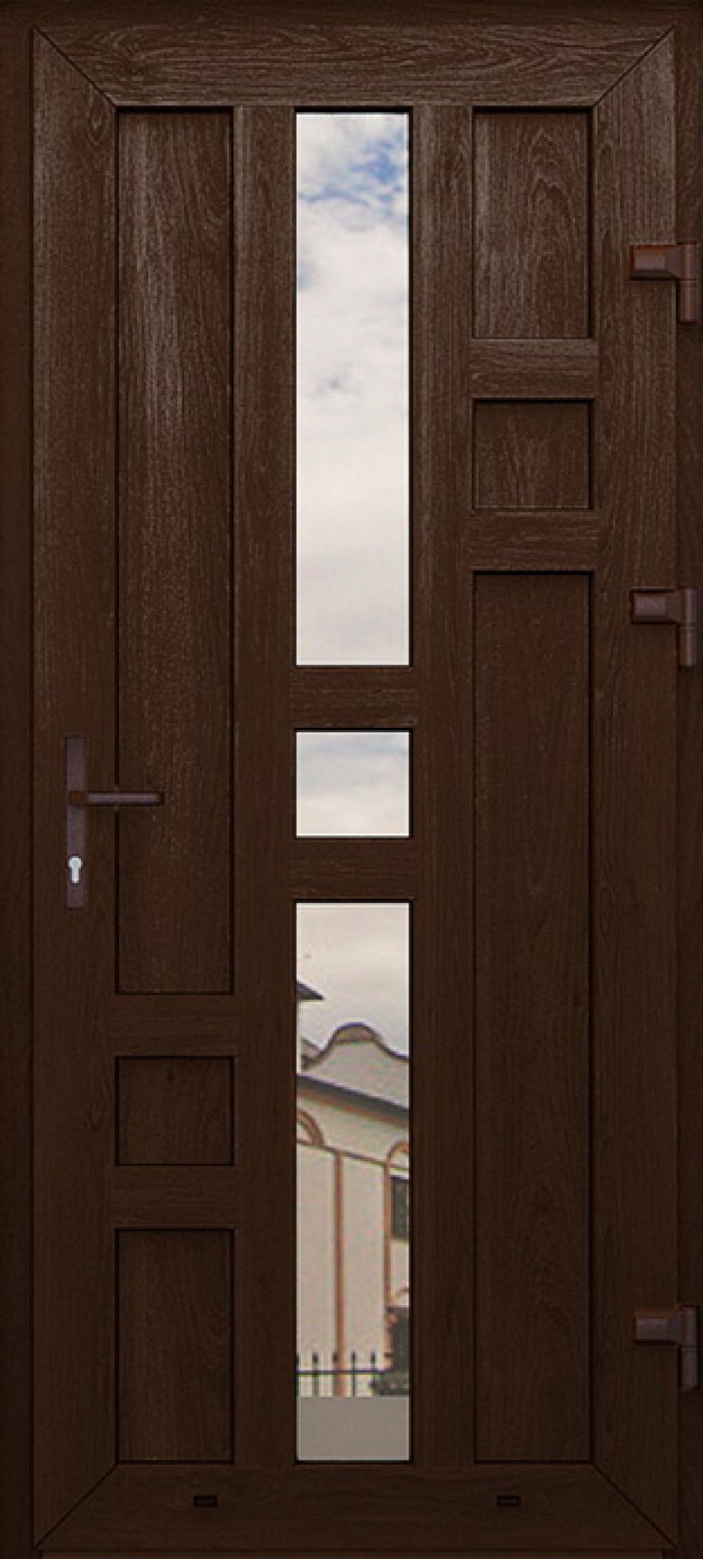 Металлопластиковые двери одинарные венге № 46 plastikovie_dveri46