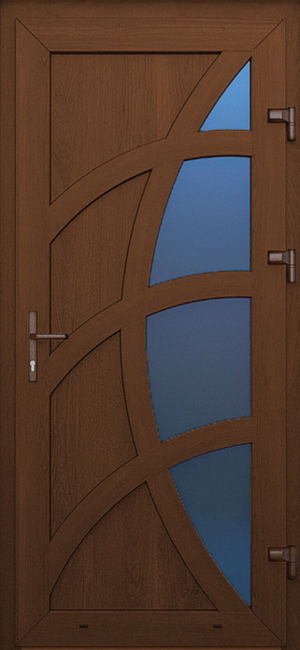 Металлопластиковые двери одинарные золотой дуб № 5 plastikovie_dveri5