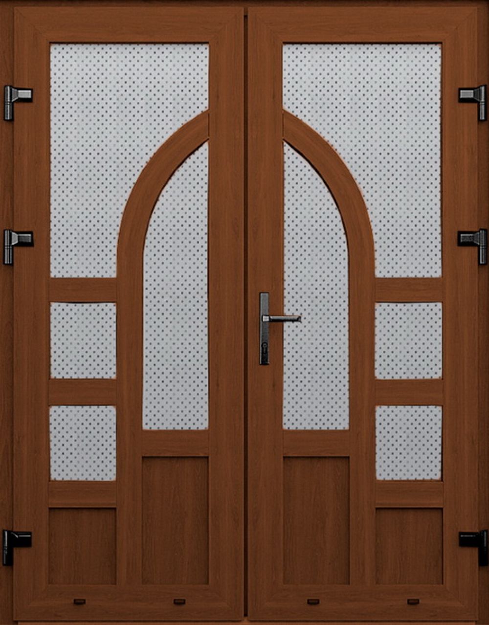 Металлопластиковые двери двойные золотой дуб № 12 plastikovie_dveri12